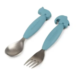 Deer Friends Easy-grip cutlery set 2 pieces, Blue