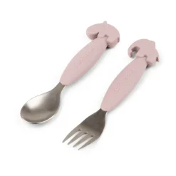 Deer Friends Easy-grip cutlery set 2 pieces, Powder