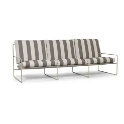 Desert 3-seat sofa, Cash stripe-chocolate