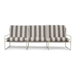 Desert 3-seat sofa, Cash stripe-chocolate