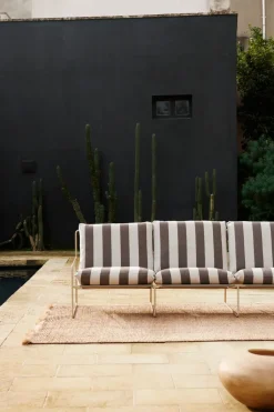 Desert 3-seat sofa, Cash stripe-chocolate