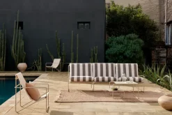 Desert 3-seat sofa, Cash stripe-chocolate