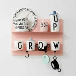 Design Letters beak lid to melamine cup, nude
