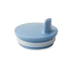 Design Letters beak lid to melamine cup, blue