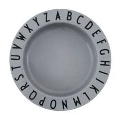 Design Letters Eat&Learn deep plate, Grey