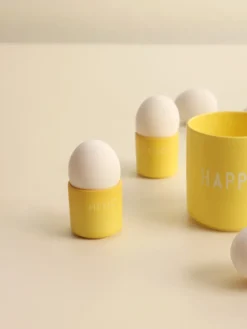 Design Letters egg cup 2-pack, Hello-yellow