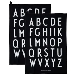 Design Letters kitchen towel 40x60 cm 2-pack, Black