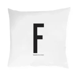 Design Letters pillow case 60x50 cm, F