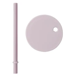 Design Letters straw with lid, Lavender