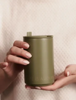 Design Letters thermal mug, Forest green