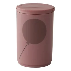 Design Letters thermos mug with straw 33 cl, Ash rose