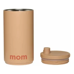 Design Letters travel mug 35 cl, Mom-beige