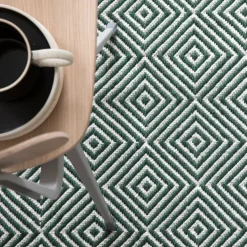 Diamond rug 140x200 cm, Green