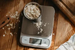 Digital kitchen scale waterproof, White-silver