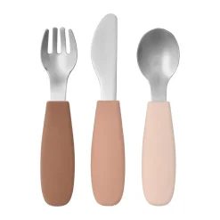 Dine cutlery set silicone 3 pieces, Blusher