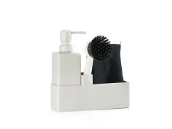Dish set with dishcloth, Warm grey