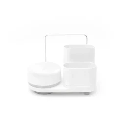 Do-Dish Caddy PLUS dish soap pump with storage, White