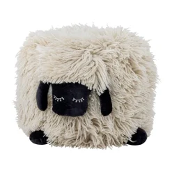 Dolly pouf wool 50x45 cm, White