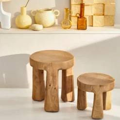 Donna stool Ø27x25 cm, Natural
