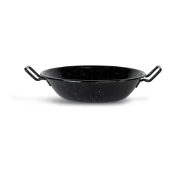 Doris enamelled wok small Ø23.5 cm, Black