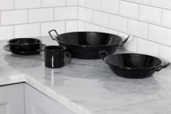 Doris enamelled wok small Ø23.5 cm, Black