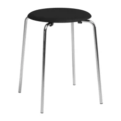 Dot stool, Black ash-chrome