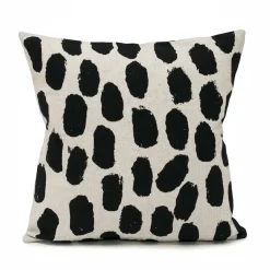 Dots cushion cover 48x48 cm, beige-black