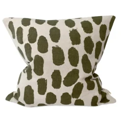Dots cushion cover 48x48 cm, beige-olive green