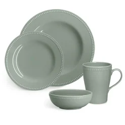 Dots small plate 22 cm 4-pack, Green
