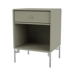 Dream bedside table, Fennel 144, chrome legs