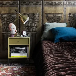 Dream bedside table, Fennel 144, chrome legs