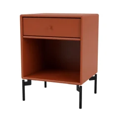 Dream bedside table, Hokkaido 162, black lacquered legs