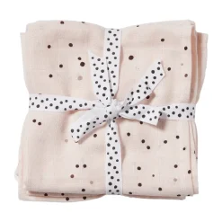 Dreamy Dots baby blanket 120x120 cm 2-pack, Powder