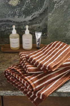 Drift bath towel 70x140 cm, Brown-white