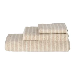 Drift towel 50x70 cm, Beige-white