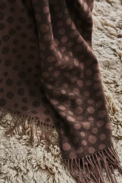 Droplets cotten throw 130x185 cm, Brown
