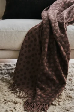Droplets cotten throw 130x185 cm, Brown