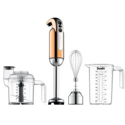 Dualit hand blender with accessories, Copper