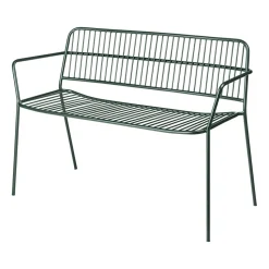 Eden bench with arm support, Forest green