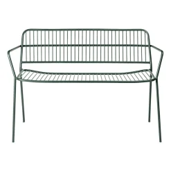 Eden bench with arm support, Forest green