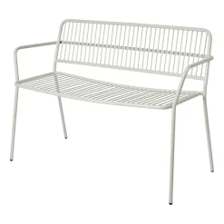 Eden bench with arm support, Beige grey