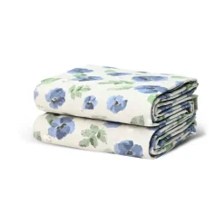 Eden waxed tablecloth 150x250 cm, Blue