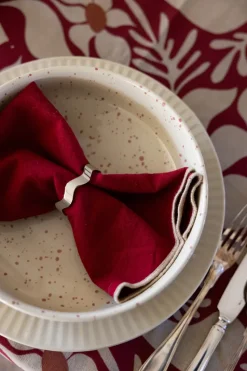 Edith napkin 45x45 cm 2-pack, Wine red