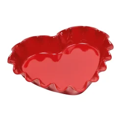 Emile Henry pie dish heart 1.5 L, Red