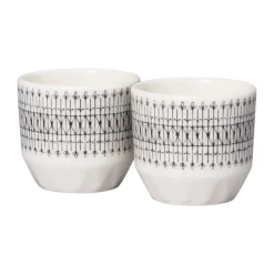 Emilia egg cup 4 cl 2-pack, Black-white