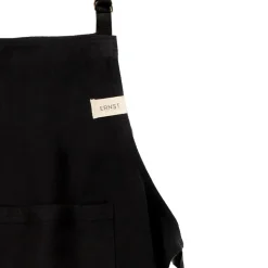 Ernst cotton apron, Black