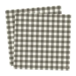 Ernst napkin checkered 33x33 cm 20-pack, Mole-light grey