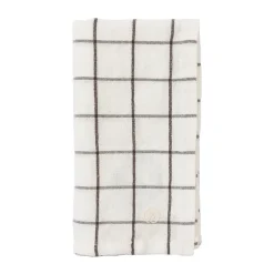 Ernst napkin large checkered 40x40 cm, White-brown