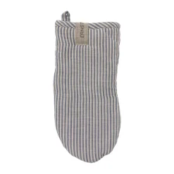 Ernst oven mitt striped, Blue-beige