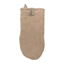 Ernst oven mitt striped, Kola-beige